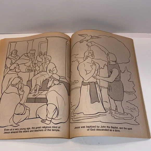 Vintage 1991 The Bible Coloring Book Pictures Old and Testament - - Picture 13 of 15